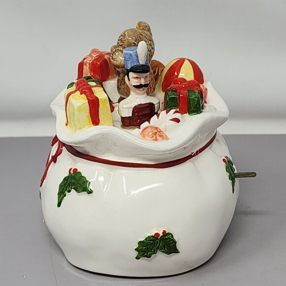 Vintage Otagiri Animated Musical Christmas Ceramic Music Box‎ Works - Picture 2 of 12